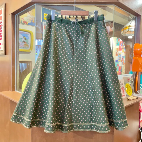 Vintage Flower Flared Skirt