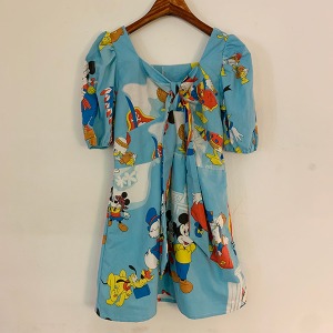Vintage Mickey Mouse Fabric Blouse