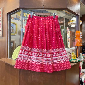 Vintage Flower Flared Skirt