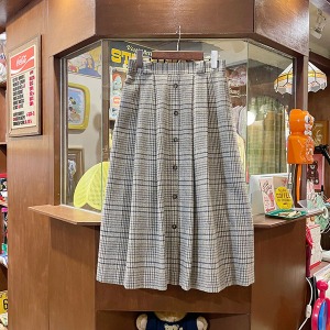 Vintage Wool Check Skirt