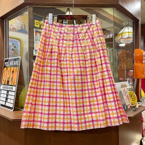 Vintage Cotton Check Skirt