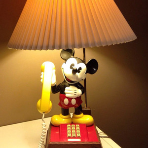 빈티지 미키마우스 램프/전화기