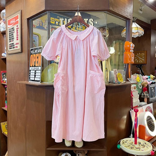 Vintage Pink Stripe Dress